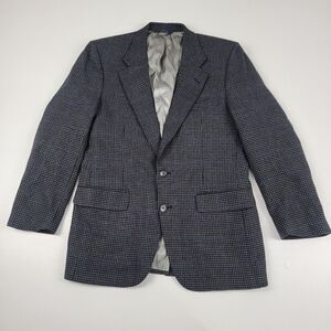 Burberry Lambswool Houndstooth Blazer Sport Jacket Mens 40 Regular 2 Button